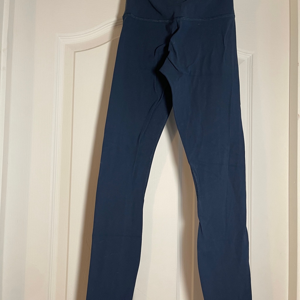 Lululemon Athletica Blue Leggings Sleek Stretchy Full-Length